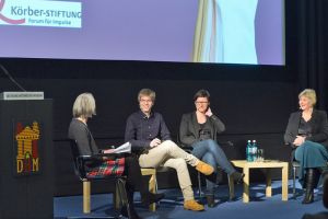 Panel discussion with Marianne Birthler (right) and Jorge Fernández Gómez und Tamara Čakić (Foto: Körber-Stiftung | David Ausserhofer)