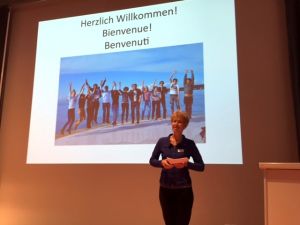 Christiane Derrer, Swiss Competition Organiser (HISTORIA), opening the ceremony | Photo: Tina Gotthardt