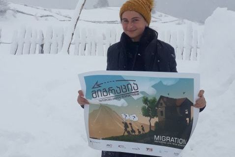 Promotion of the Georgian EUSTORY History Competition in the remote mountain region of Svanetia  | Photo: Giorgi Gvasalia