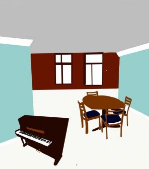 Digital drawing of a former home | Copyright: Körber-Stiftung/Lizi Mamulshvili